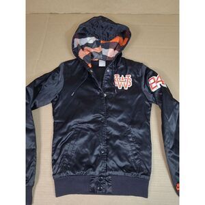 Vintage Y2k NIKE Sportswear NSW  THERMORE Satin Hooded Varsity Jacket ‎ Women XS
